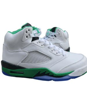 Jordan 5 white, green and black