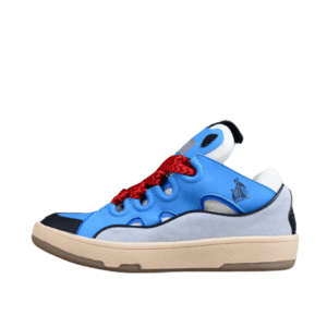Lanvin Blue and Red Lace Sneakers