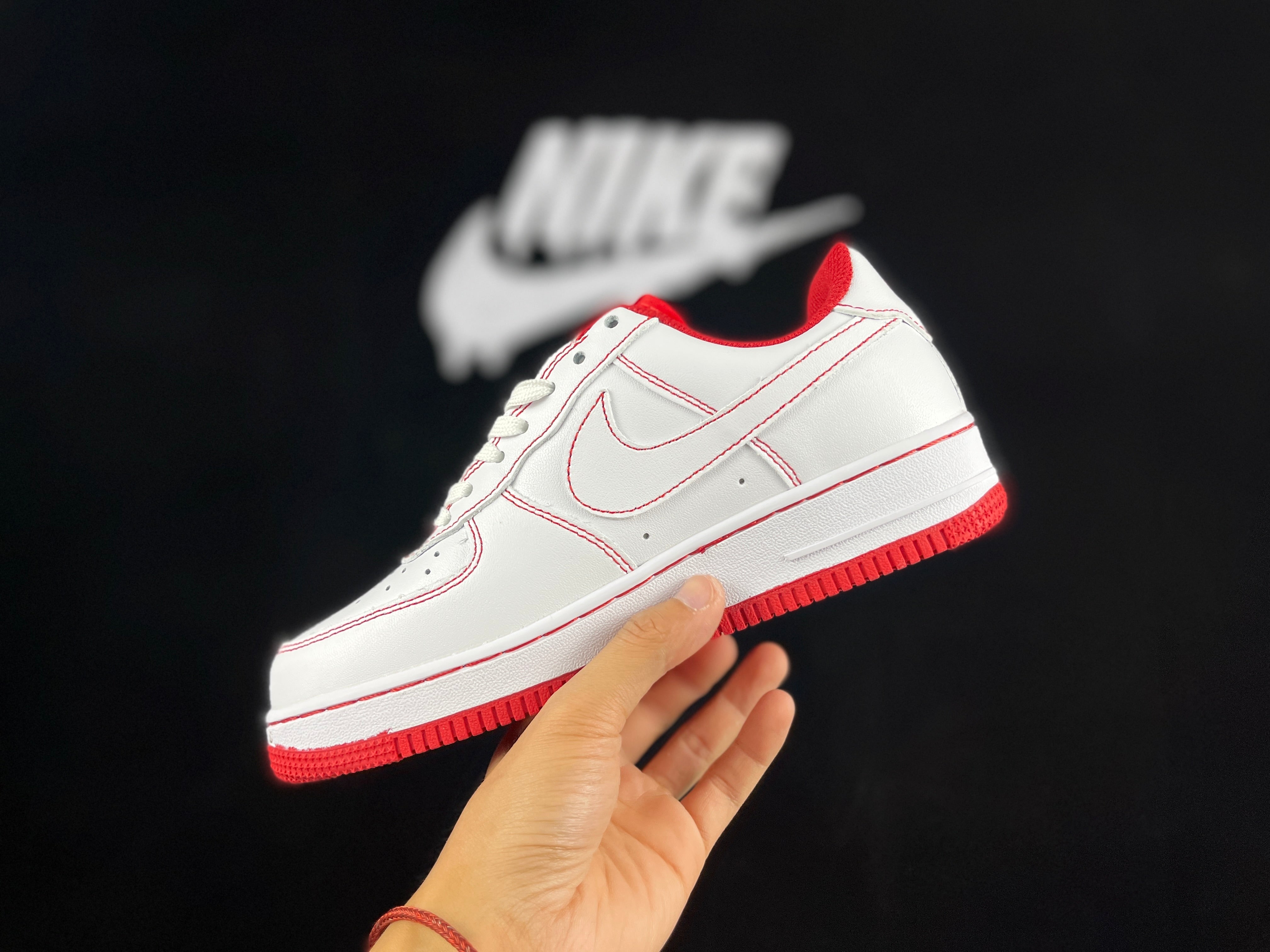 NIKE AIR FORCE 1 '07 "Red" - Image 3