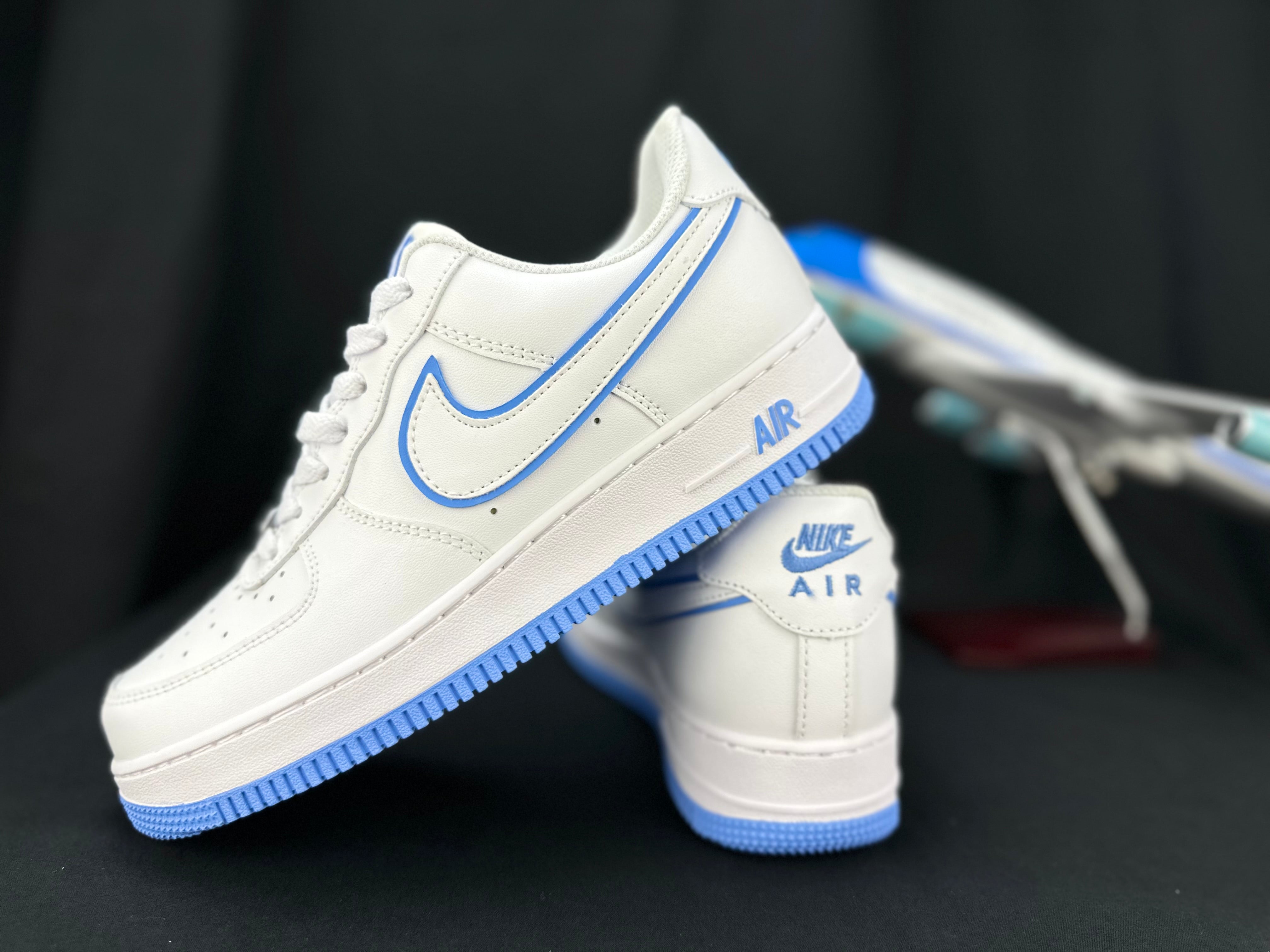 NIKE AIR FORCE 1 "Double Swoosh White/Blue" - Image 4