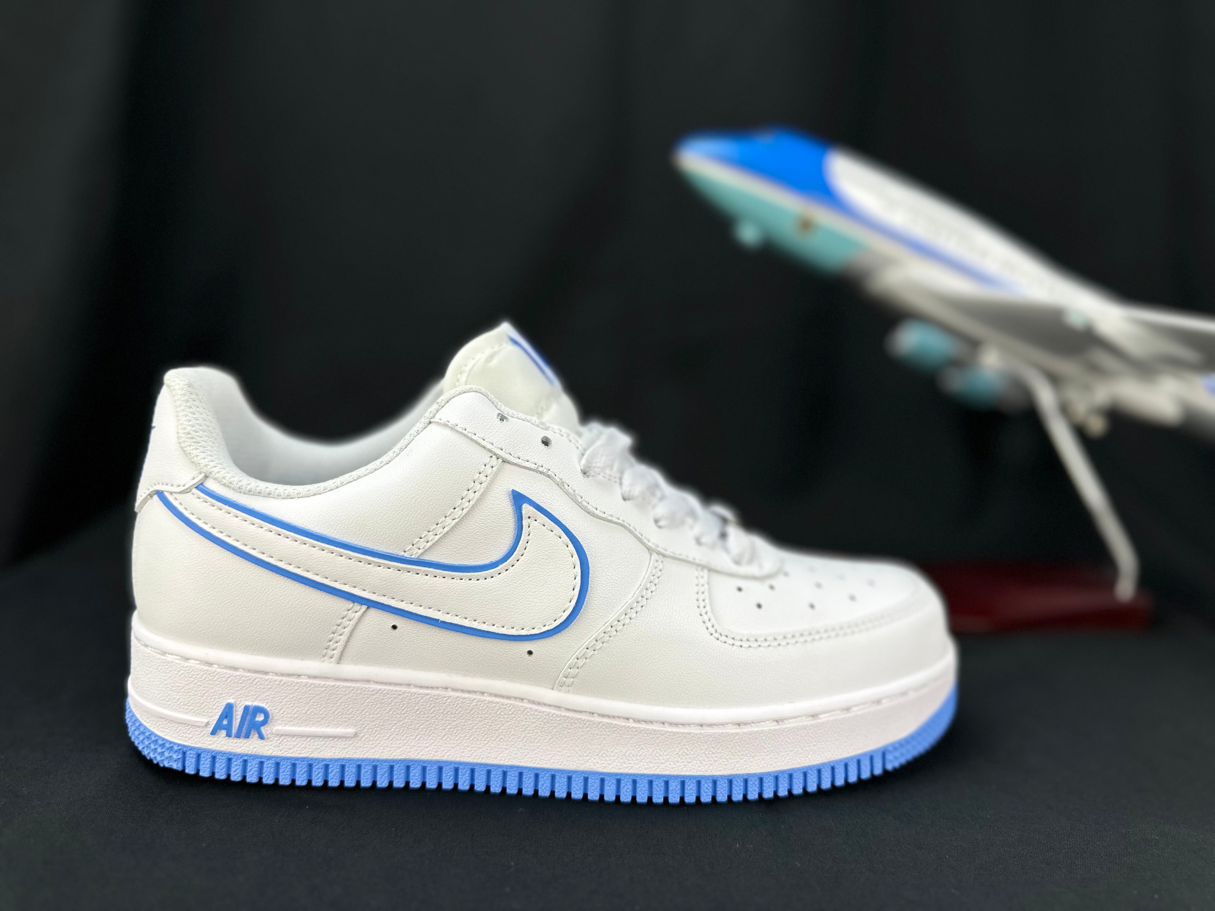 NIKE AIR FORCE 1 "Double Swoosh White/Blue" - Image 2