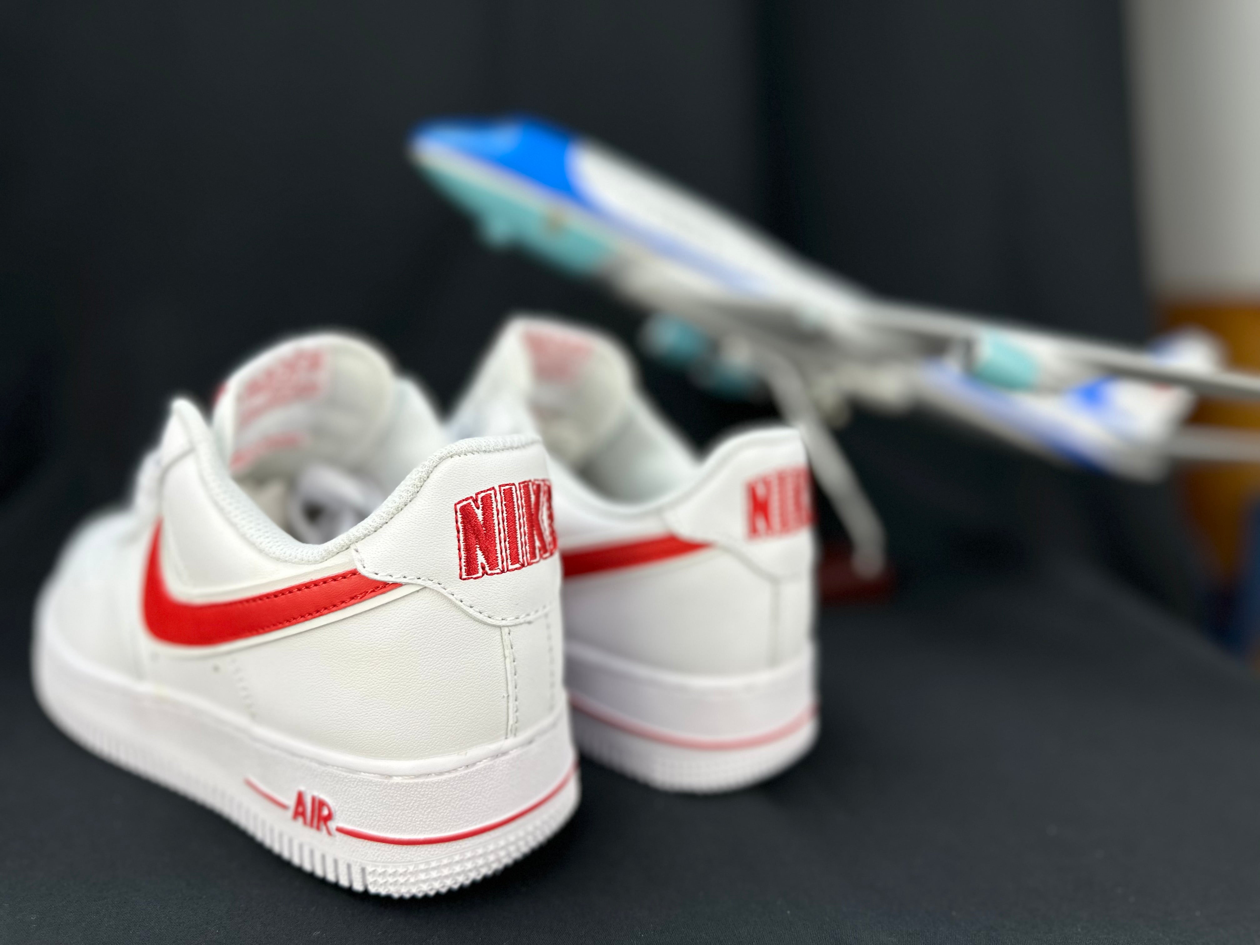 NIKE AIR FORCE 1 "Double Swoosh White/Red" - Image 4