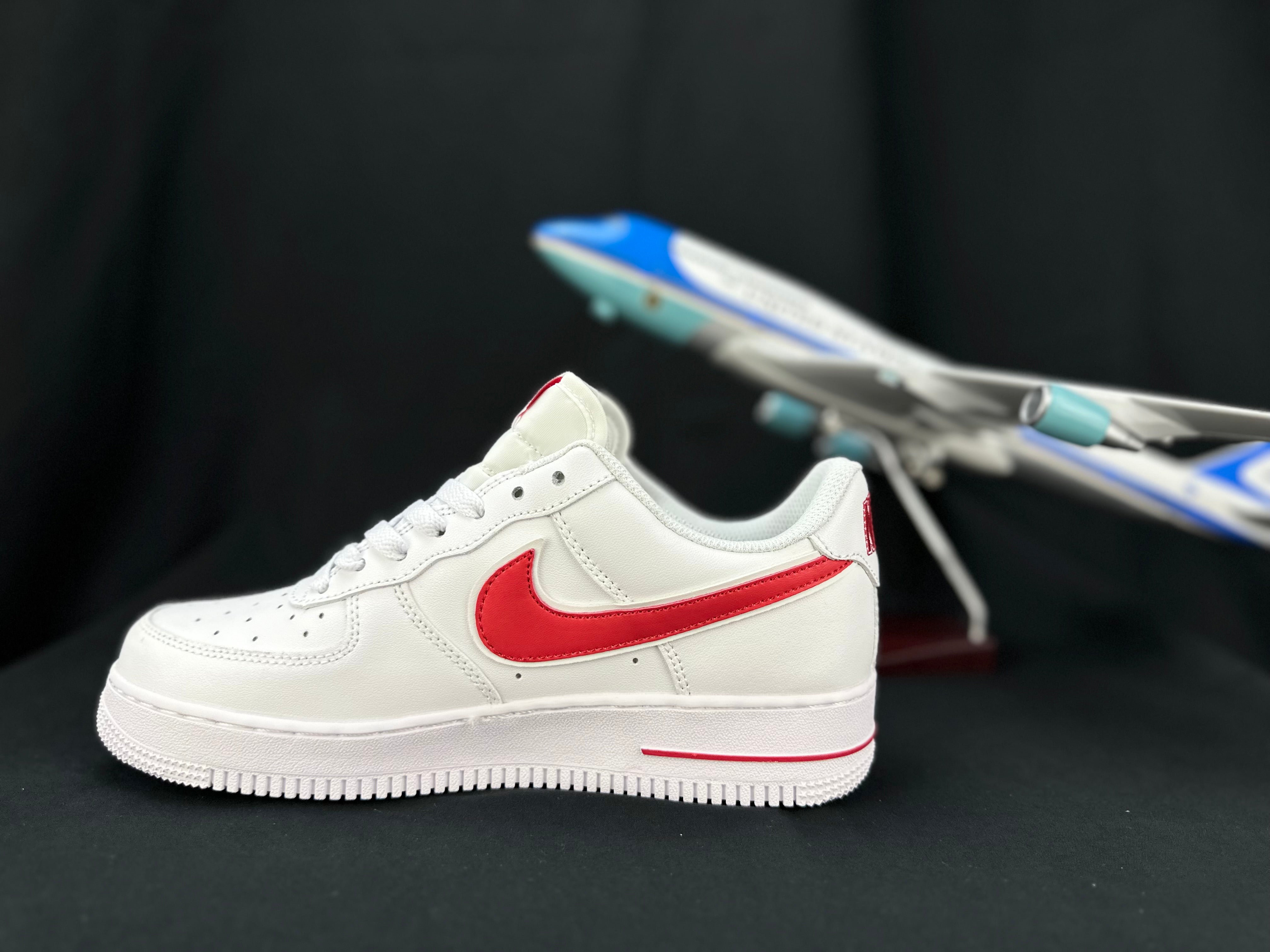 NIKE AIR FORCE 1 "Double Swoosh White/Red" - Image 3