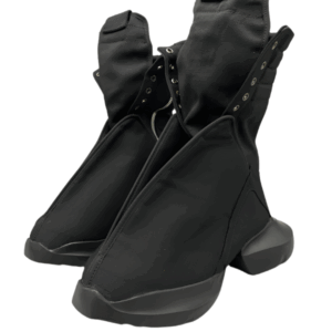 Rick Owens Black High-Top Canvas Boots