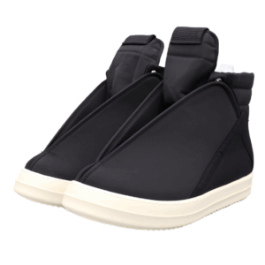 Rick Owens Black Wrap-Around High-Top Sneakers