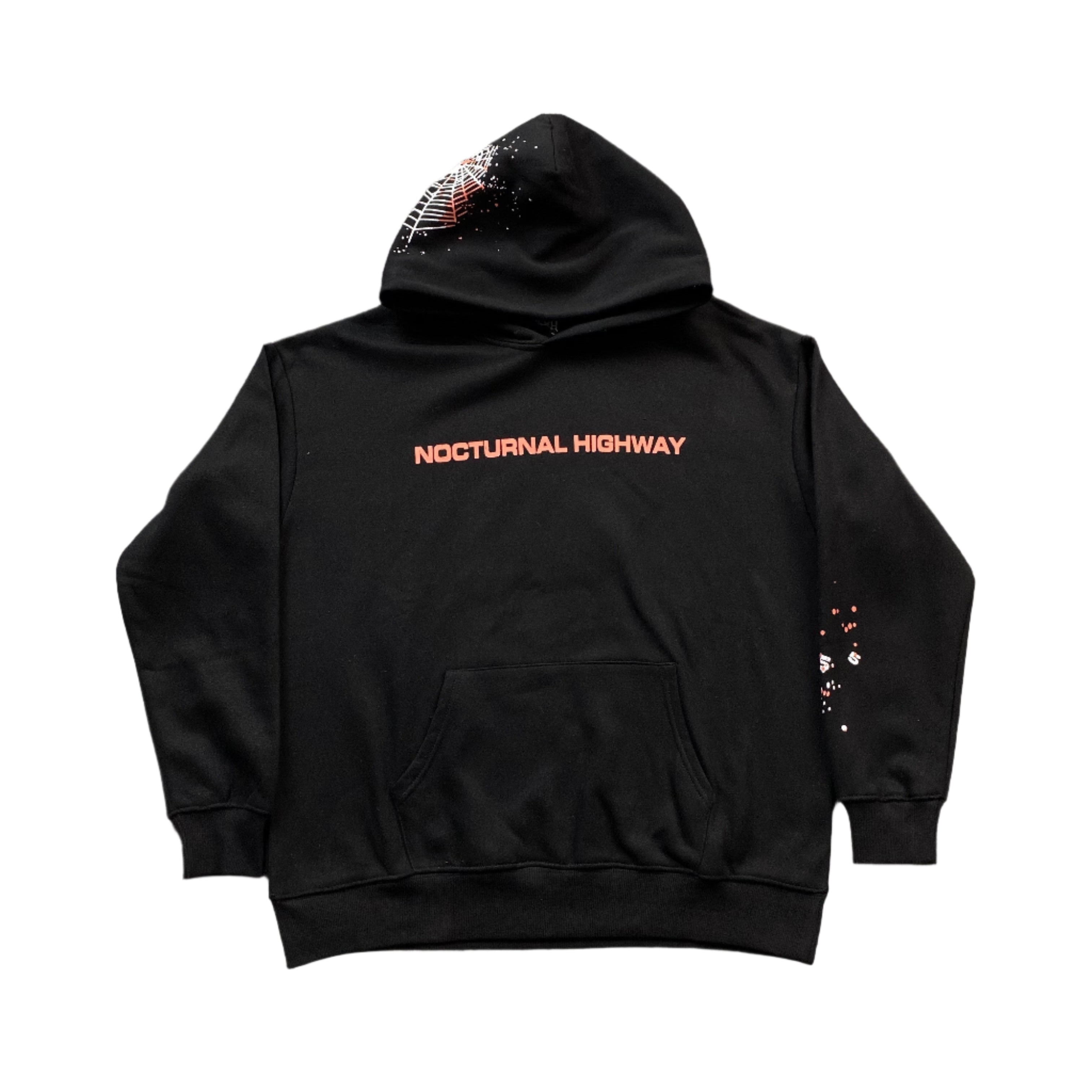 SP5DER NOCTURNAL HIGHWAY HOODIE BLACK